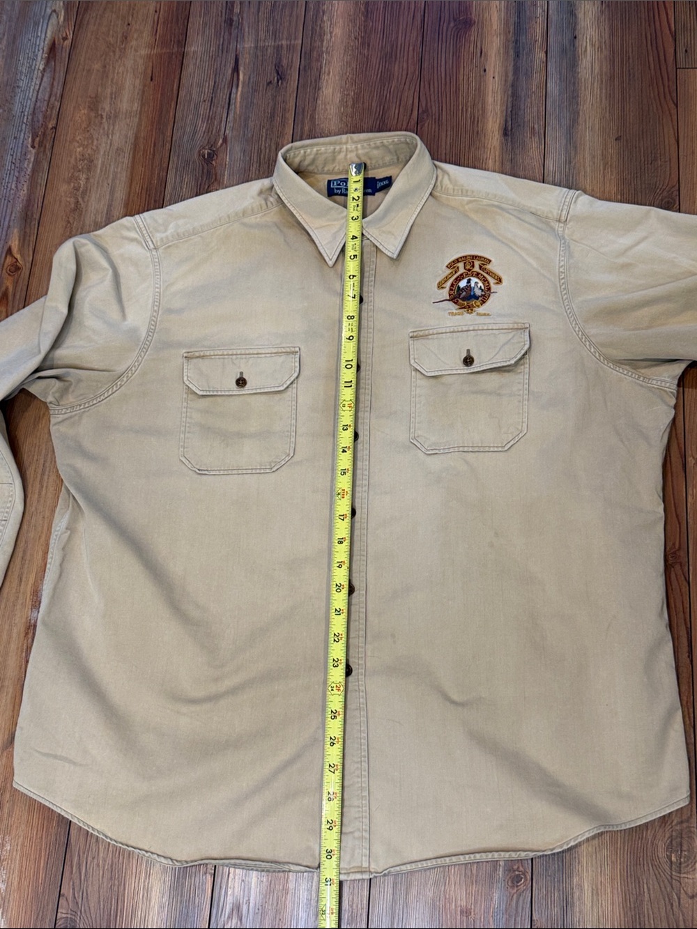 Polo Ralph Lauren PRLC Khaki Lightweight Shirt Jacket with Back Graphic Size XXL - Picture 6 of 13